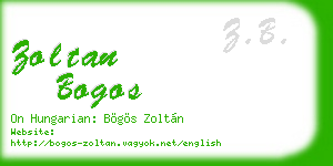 zoltan bogos business card