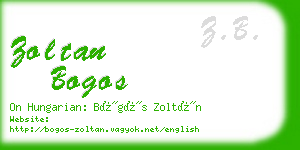 zoltan bogos business card